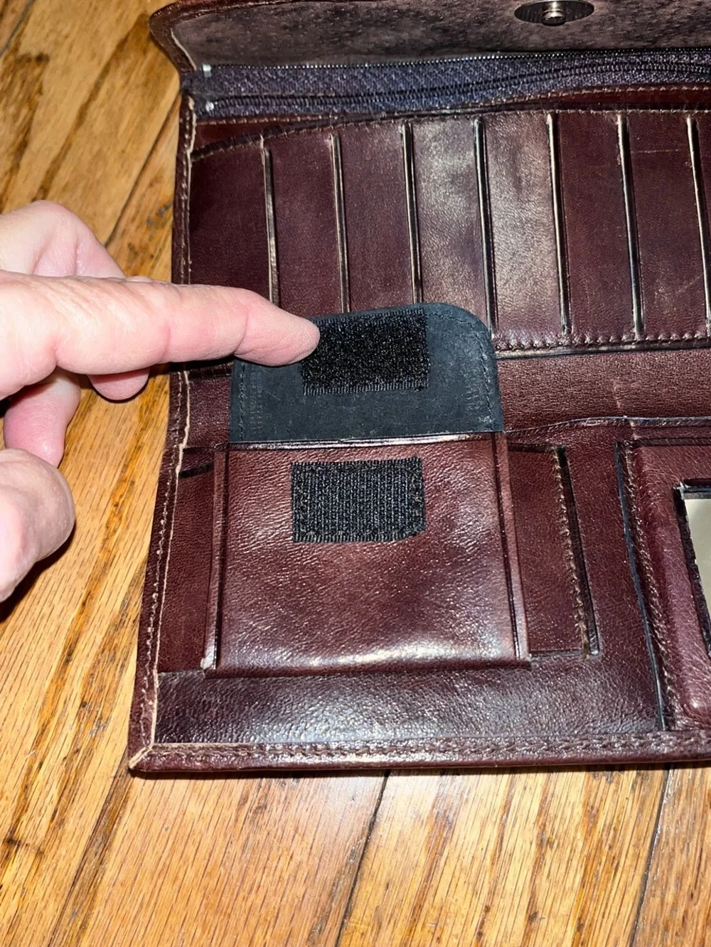 Hand Embossed Genuine Leather Trifold Women’s Wallet Floral Boho/ Western